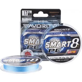 Pletená Šňůra Favorite Smart 8 PE Sky Blue 150m 0,171mm 8,7kg