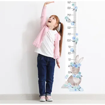 dětský metr Pastelowe Love Pastelowe Love® samolepka na zeď metr modrý králík Samolepka 35 x 145 cm