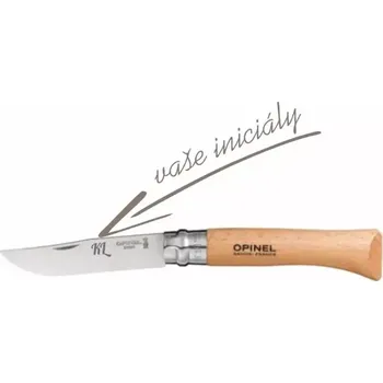 Kuchyňský nůž NŮŽ OPINEL s pískovanými iniciály 8,5 cm, 1ks (Do poznámky v nákupním košíku napište požadované iniciály)