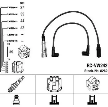 Zapalovací kabel Sada kabelů pro zapalování NGK RC-VW242