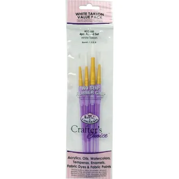 Umělecký štětec Malířské štětce kulaté 4 ks ,, White Taklon Round " 1,3,5,8 (42461)