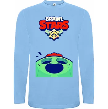 Tričko s dlouhým rukávem Spike Brawl Stars Barva: Nebesky modrá/ světle mod., Velikost: 134/140 - 9/10 let