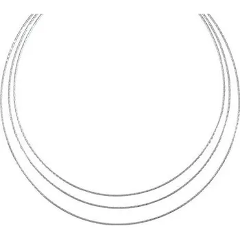 Náhrdelník Stříbrná struna 3 prameny délka náhrdelníku 40+5cm