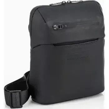 Cestovní taška PORSCHE DESIGN Urban Eco RL Shoulder Bag Taška přes rameno černá (S organizérem a polstrovanou přihrádkou na tablety.)