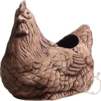 Květináč Květináč slepice Gábi mrazu odolná keramika, ručně malované