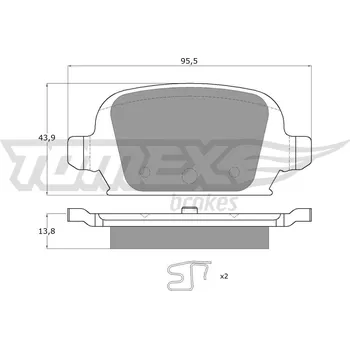 Brzdová destička Sada brzdových destiček, kotoučová brzda TOMEX Brakes TX 16-06
