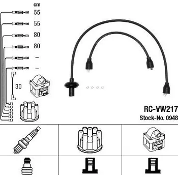 Zapalovací kabel Sada kabelů pro zapalování NGK RC-VW217