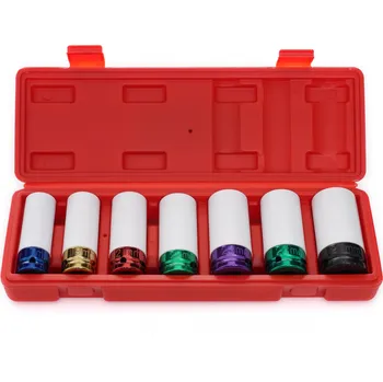 Ruční nářadí Nástrčné rázové hlavice 1/2", L=79 mm, sada 7 ks, Kraft&Dele KD11752