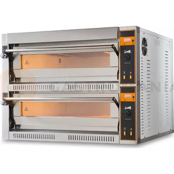 Pec na pizzu Elektrická pizza pec, dvoukomorová, elektronické ovládání, 18x 36 cm, 1310x1265x710 mm | RESTO QUALITY, TOP D 99 XL