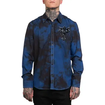 Pánská košile košile pánská AFFLICTION - NAPLES - DARK BLUE - XXL