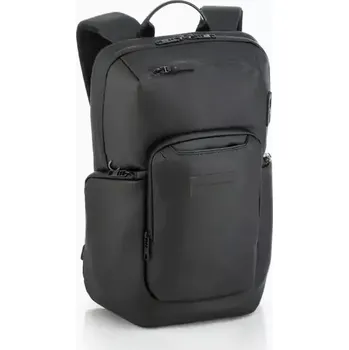 Cestovní taška PORSCHE DESIGN Urban Eco RL Backpack S Batoh do města velikost S černý (Tenky business batoh s přihrádkou na notebook a nastavitelnými ramenními popruhy.)
