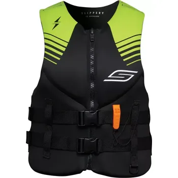 Plovací vesta Pánská vesta pro vodní sporty SLIPPERY SURGE VEST černá/lime velikost L, výška jezdce 177-185 cm, váha 77-86 kg (Doplňky a vybavení pro vodní skútry)
