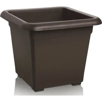 Květináč Květináč Quattro 30x30 cm - hnědá PLASTKON