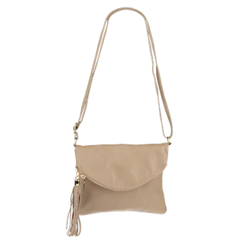 Kabelka NovaKabelka.cz Kožená italská crossbody kabelka Tina Cappuccino