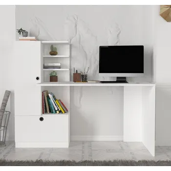 Psací stůl Pracovní stůl WALSH, bílý + vyzvednutí ZDARMA