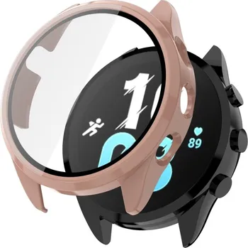 VSECHNONAMOBIL 72633 PC FULL COVER Plastový kryt se sklem pro Garmin Forerunner 165 růžový