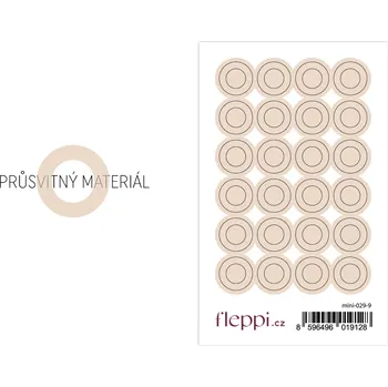 samolepka Fleppi Samolepky Kroužky | průsvitné Barva samolepek: nude béžová