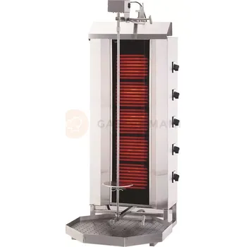 Námořní AV technika Gyros/kebab gril elektrický, 5 hořáků, zátěž 80 kg, 550x700x120 mm | RESTO QUALITY, KLG232