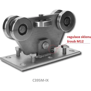 Pohon brány vozík pro samonosnou bránu MEDIO IX, nerez - pro posuvnou bránu do 500 kg, šířka do 8,5 m, vhodné pro profil 98 x 98 mm