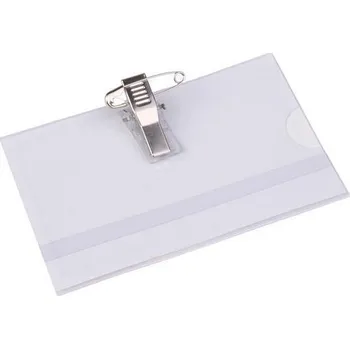 Jmenovka na stůl Jmenovka s klipem a zavíracím špendlíkem, 88 x 54 mm, VICTORIA