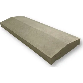 Příslušenství pro plot Betonová stříška na zídky a plotové dílce – průběžná sedlová hladká (50 × 18 cm) Barva: Antracit