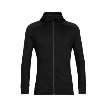 Pánské termoprádlo Icebreaker Mens ZoneKnit LS Zip Hoodie, Black