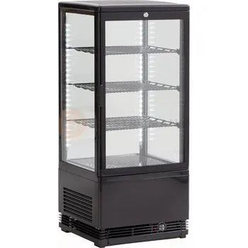 Chladící cukrářská vitrína, nástolní, 78 l, černá, 428x386x960 mm | RESTO QUALITY, RT82BE