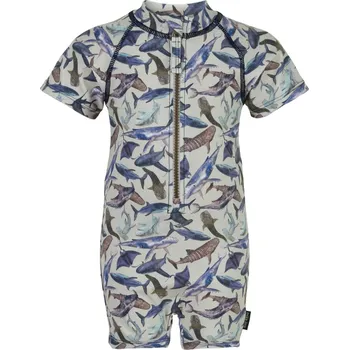Kojenecká kombinéza Mikk-Line Mikk - Line chlapecký koupací overal MK1019 Metal Velikost: 0 / 6 - 12 měsíců UPF 50+