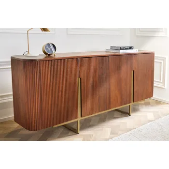 Příborník do zásuvky Designový Art-Deco příborník Gold Carltone 160cm mango