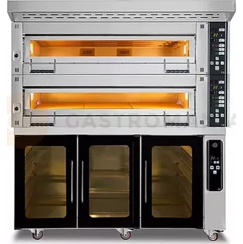 Pec na pizzu Modulová pekařská pec 2-komorová, elektrická, 24 kW, 400 V, 1660x1020x1850 mm | RESTO QUALITY, MD/1200/2