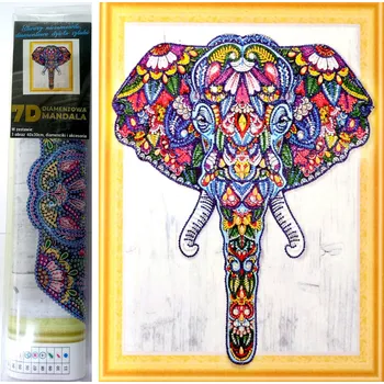 Diamantové malování Norimpex Diamantové malování 7D Slon 30x40cm