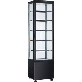 Chladící cukrářská vitrína, LED, 270 l, černá, 515x485x1895 mm | RESTO QUALITY, RTC287BE