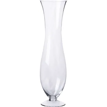 Váza Designová skleněná váza Lady 50cm čirá