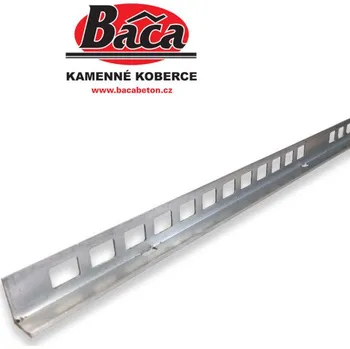 Podlahová lišta Báča Beton Drenážní hliníková lišta L s výsekem – 2,5 m Výška lišty: 20 mm