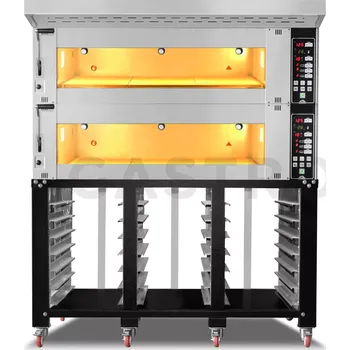 Pec na pizzu Modulová pekařská pec 2-komorová, elektrická, 24,4 kW, 400 V, 1660x1400x1930 mm | RESTO QUALITY, MD/1400/1