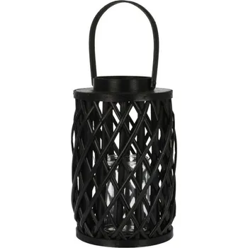 Svícen PROGARDEN Lucerna na svíčku 30 cm černá vrba KO-438900080