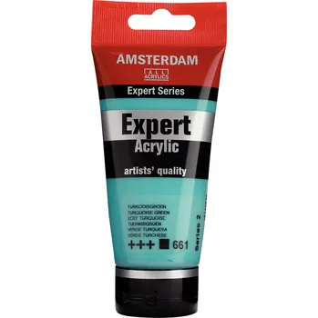 Vodová barva Akrylová barva Amsterdam Expert - 661 Turquoise Green Objem: 75 ml