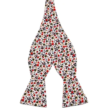 Motýlek Vázací motýlek s bílými květy - Tailor Toki