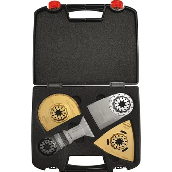 Sada nářadí NÁSTROJE CZ Sada pilových plátků 4 dílná E-Cut Carbide pro deltabrusku v plastovém kufru - IM-DB20002