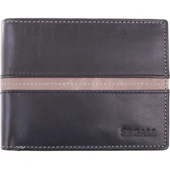 Peněženka Pánská kožená peněženka Segali 7201372007 černá + šedá