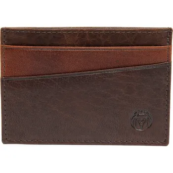 Peněženka Montreal Mini hnědé a světle hnědé RFID kožené pouzdro na karty - Lucleon