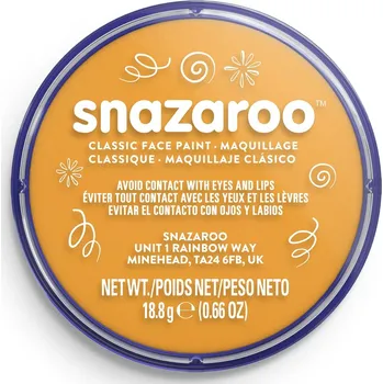 Speciální výtvarná barva Barva na obličej 18ml Snazaroo - oranžová - odstín Ochre Yellow
