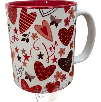Keramický hrnek Valentýn srdíčka