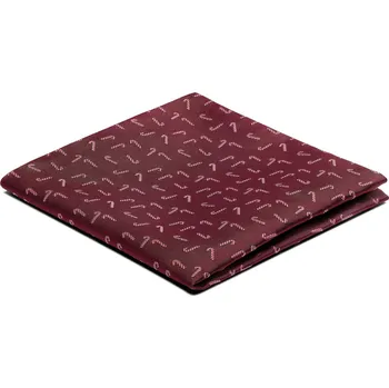 Kravata Vínově červený kapesníček do saka s náměstí s cukrátky candy cane - Trendhim