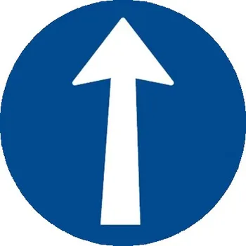 Dopravní značka Dopravní značka C2a - Přikázaný směr jízdy přímo - Standardní kruh 700mm