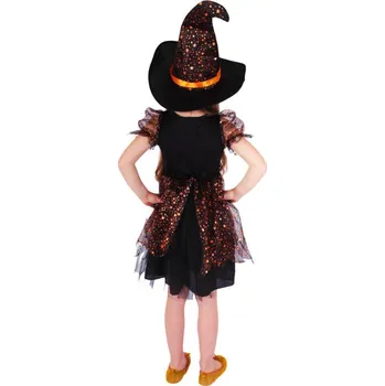 Karnevalový kostým Dětský kostým čarodějnice s hvězdičkami (M) e-obal