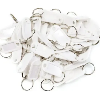 Jmenovka na klíče, 50 ks, bílá