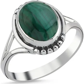Prsten Olivie Stříbrný prsten MALACHIT 8475 Velikost prstenů: 5 (EU: 49-50) Ag 925; ≤2,6 g.