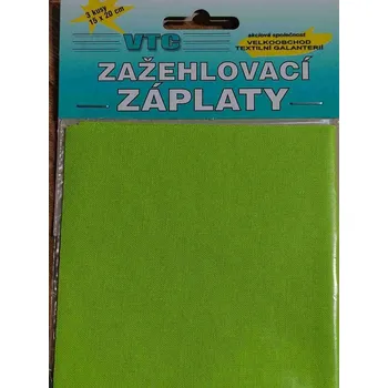 Textilní nažehlovací páska Nažehlovací záplaty 15x20 cm 3 kusy zelená svítivá