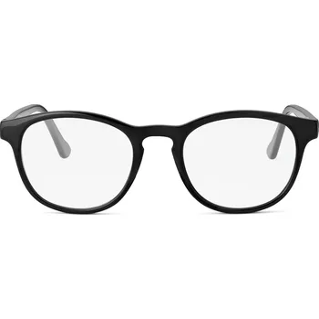 Klasické černé brýle s čirými čočkami blokující modré světlo - Sidegren